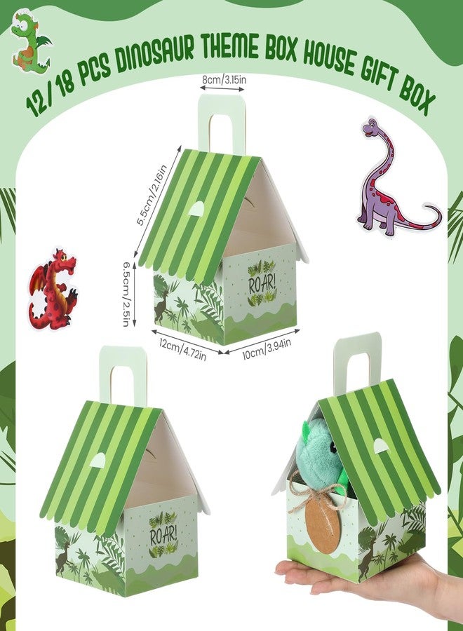 Remuuly 100 Pcs 16 Sets Dinosaur Party Favor Mini Dinosaur Stuffed Animals Bulk Plush Keychains Bracelet Gift Box Sticker for Adopt an Animals Favors Birthday Goodie Bag Supplies Fillers Stuffers - Image 3